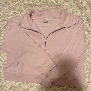 Women's Pink Half-Zip Sweater